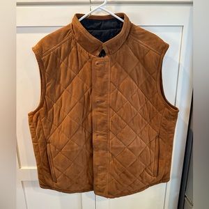 Reversible authentic goat leather men’s vest, new w/out tags